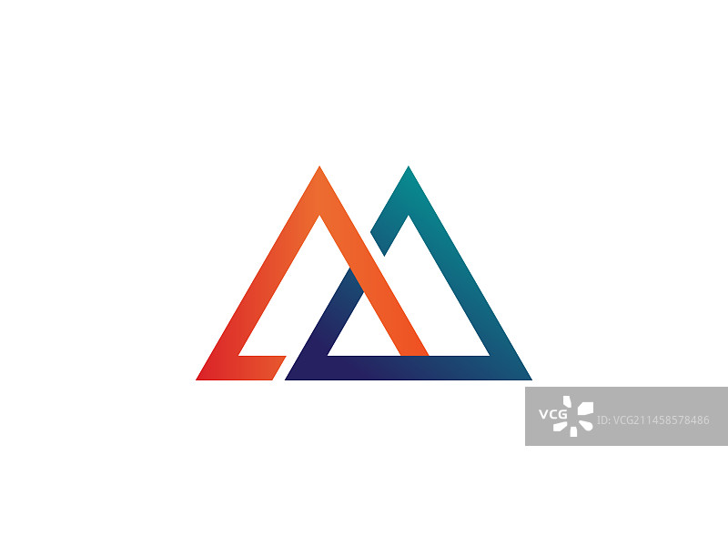 字母M logo图标设计模板元素图片素材