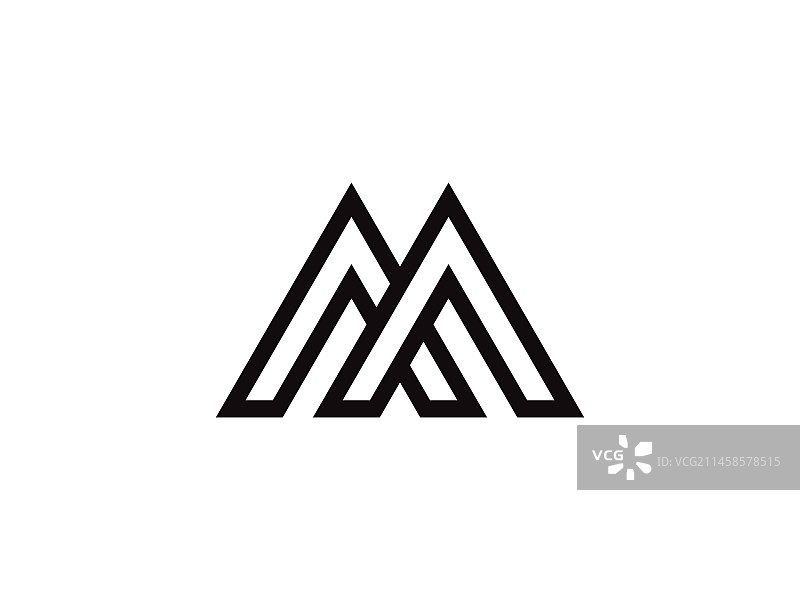 字母M logo图标设计模板元素图片素材