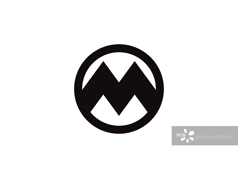字母M logo图标设计模板元素图片素材