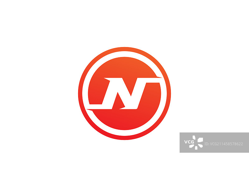 字母N标志图标设计模板元素图片素材