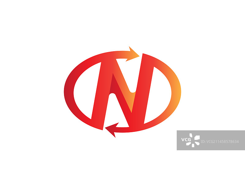 字母N标志图标设计模板元素图片素材