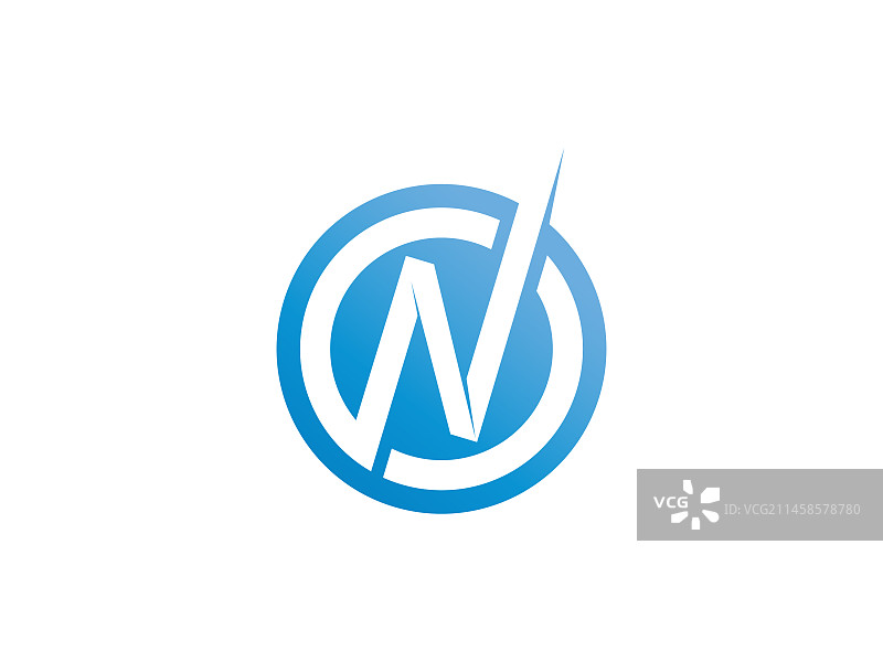 字母N标志图标设计模板元素图片素材