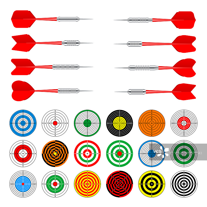 飞镖射击靶纸图片素材