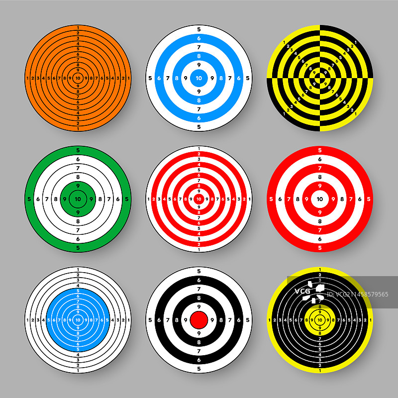 射击场纸质靶标图片素材