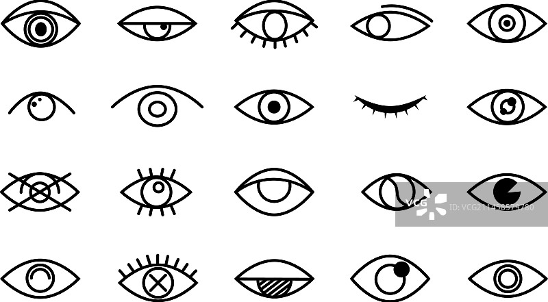 眼科眼睛轮廓图标图片素材