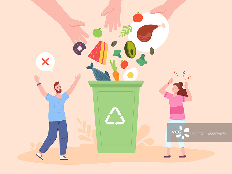 食物垃圾对环境的负面影响图片素材