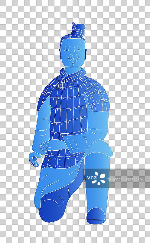 西安兵马俑发光渐变科技炫酷商务地标旅游矢量城市图片素材