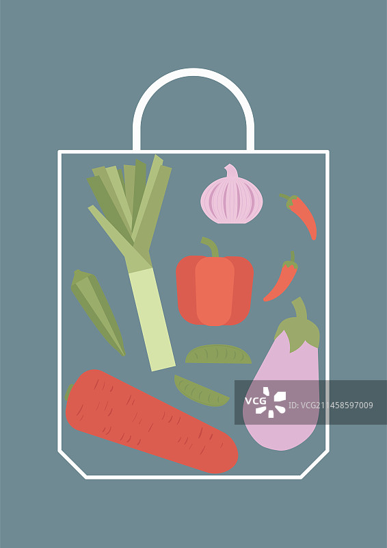 购物袋里的蔬菜图片素材