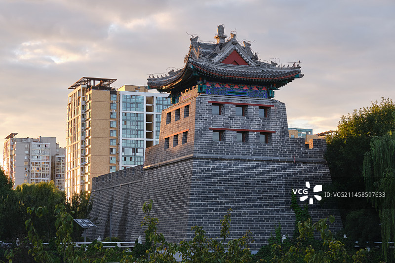 北京左安门角楼图片素材