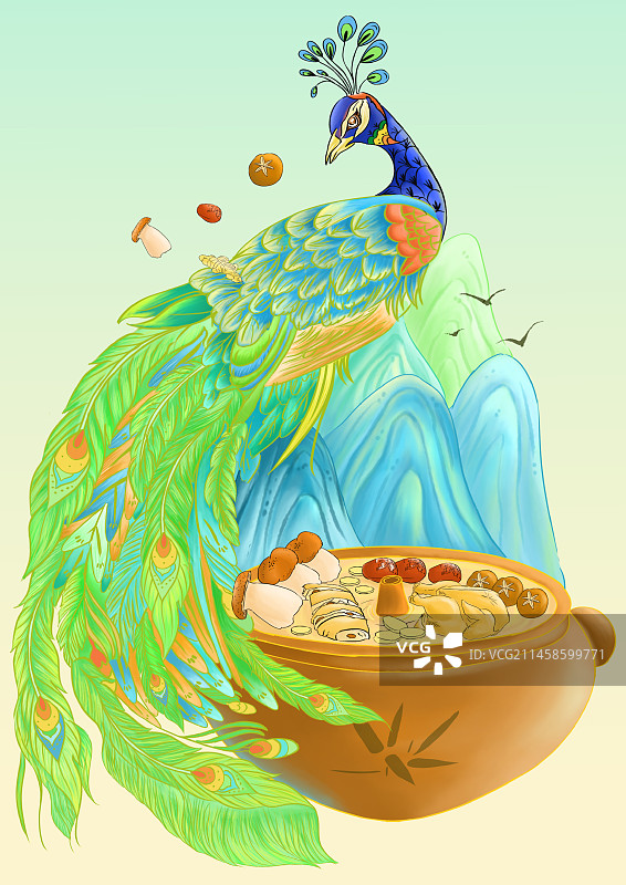 国风城市插画图片素材