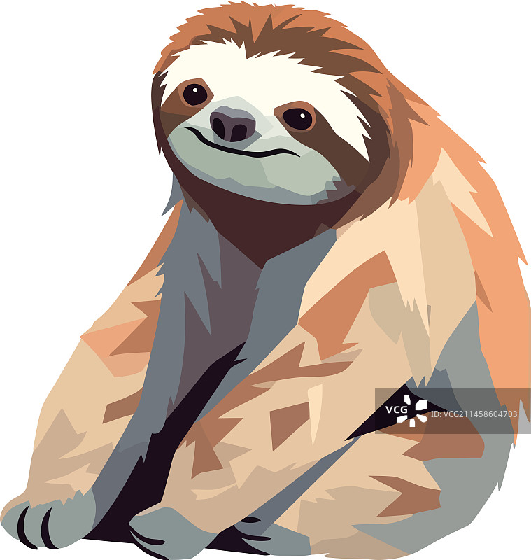 可爱的树懒动物图标图片素材