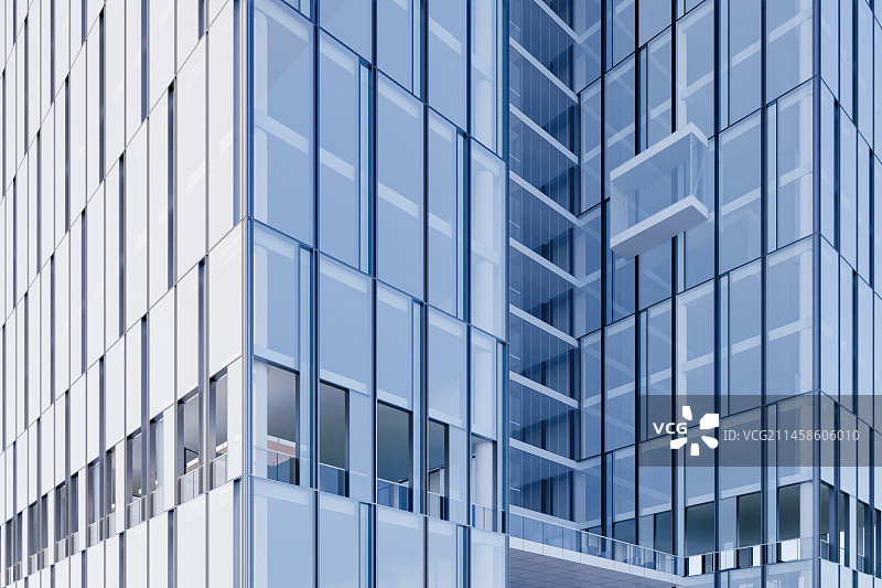 现代城市商务区写字楼建筑外部特写图片素材