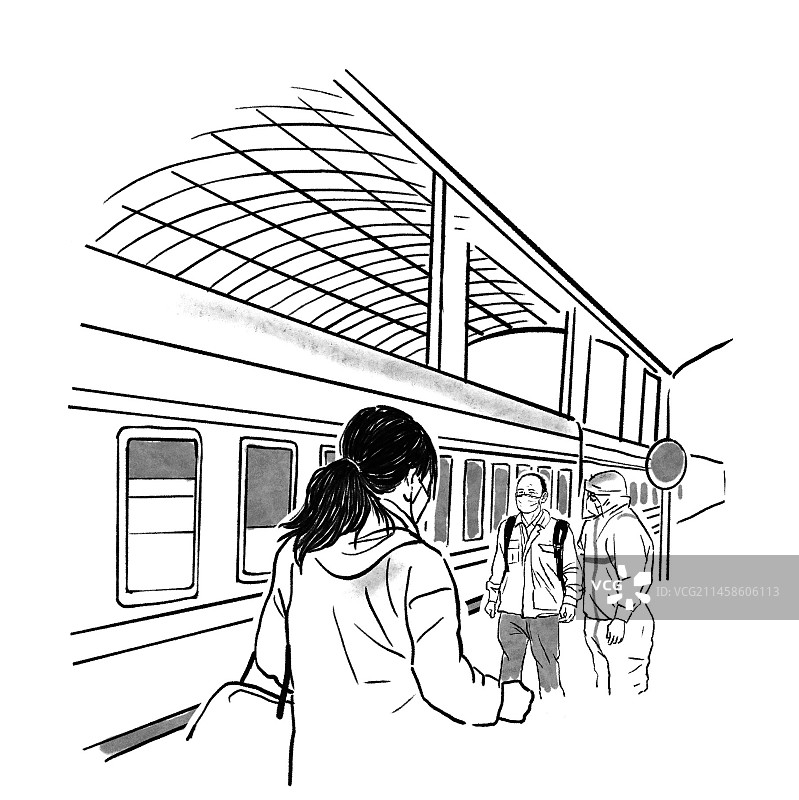 疫情出行 检测火车站公共场所图片素材