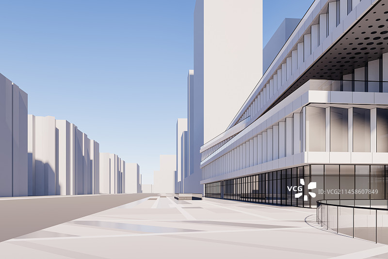 商业综合体购物中心金融建筑模型图片素材