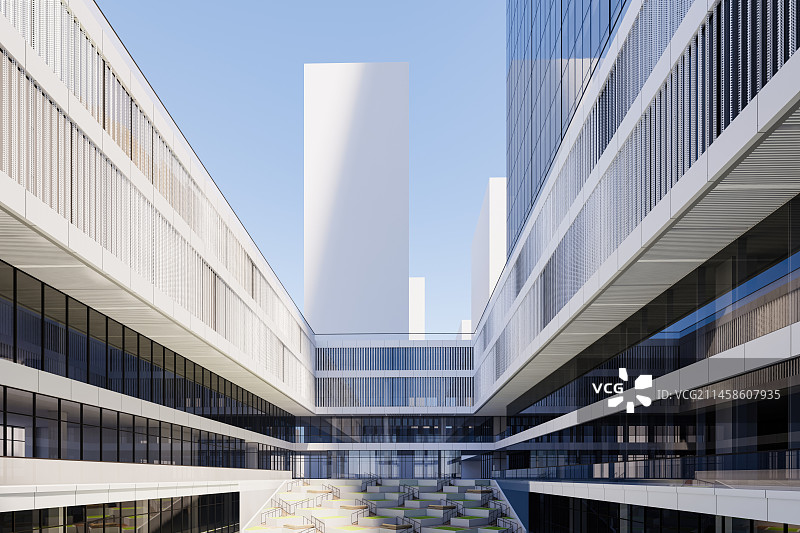 商业综合体购物中心金融建筑模型图片素材