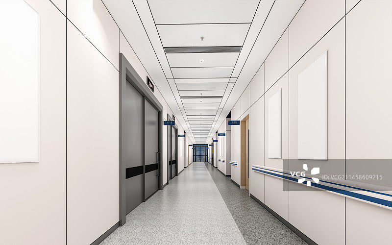 现代医院病房走廊图片素材