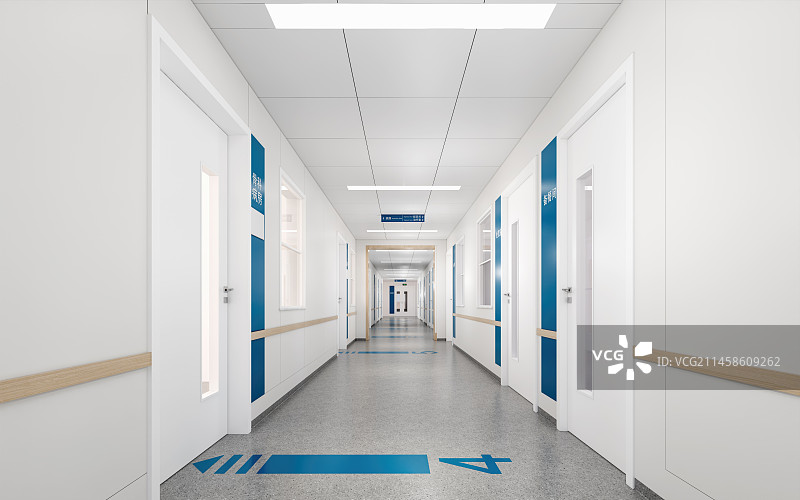 现代医院病房走廊图片素材