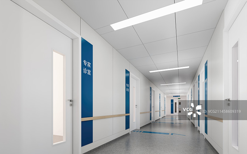 现代医院病房走廊图片素材