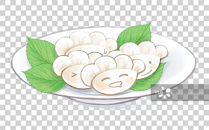 冬至饺子可爱手绘图片素材