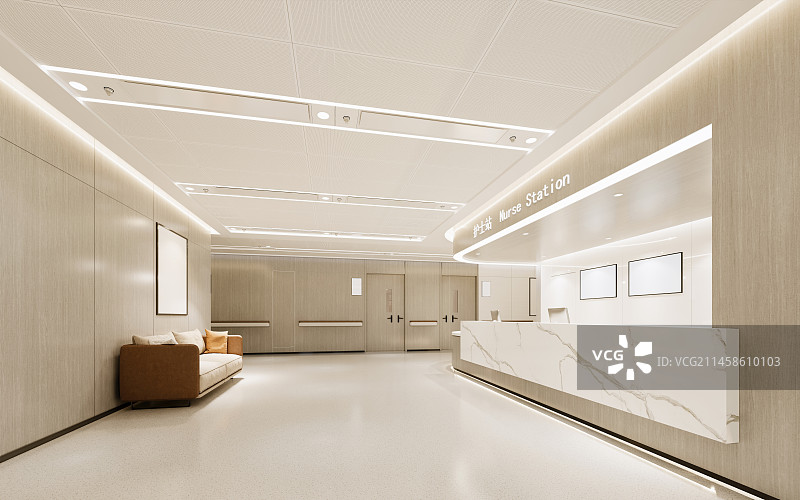 现代医院护士站图片素材