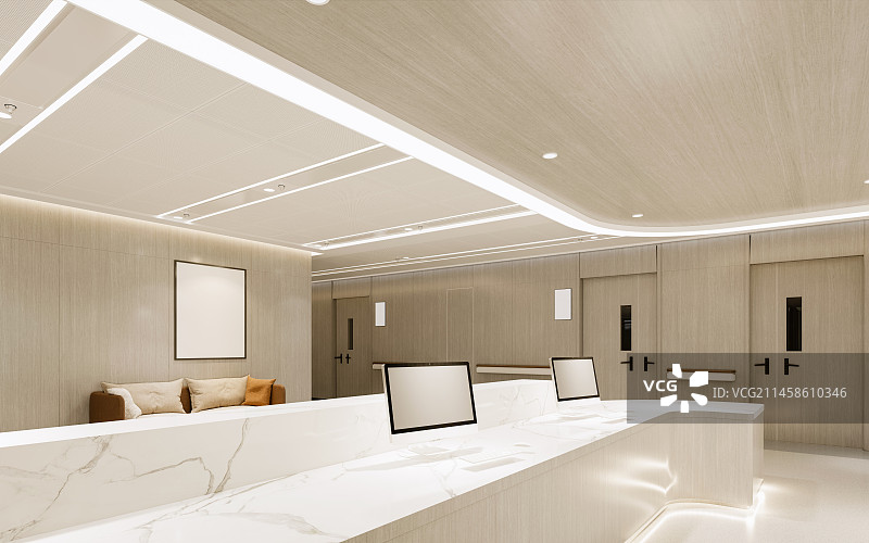 现代医院护士站图片素材