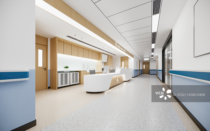 现代医院护士站图片素材