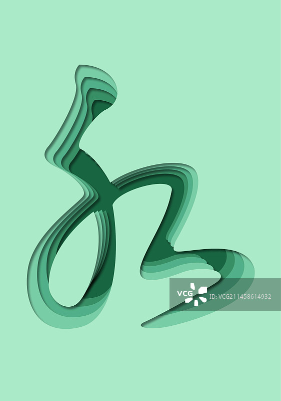 二十四节气剪纸风雨水创意字体设计图片素材