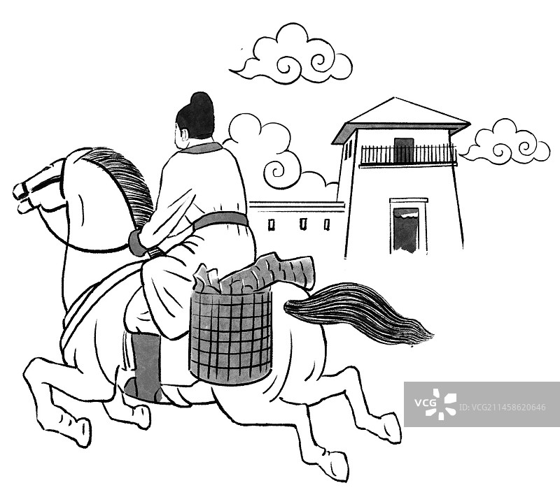 古代 信使 驿站 马匹图片素材