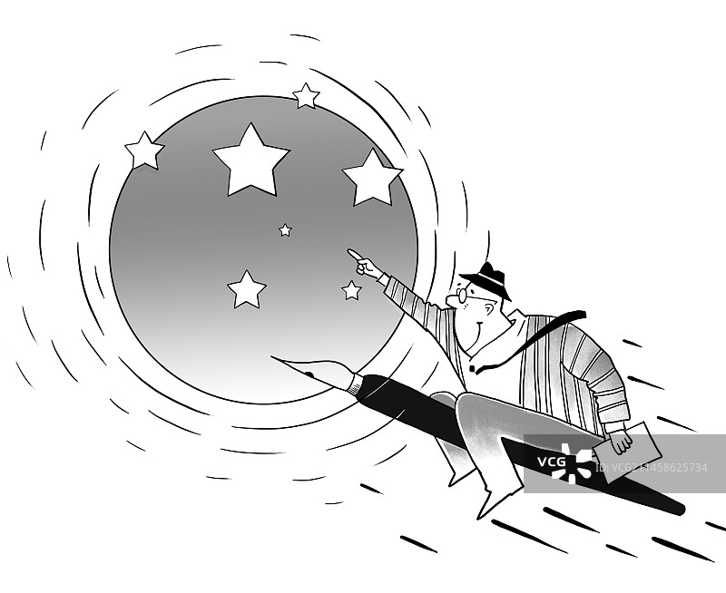 作家 漫画家 未来 前景 光明图片素材