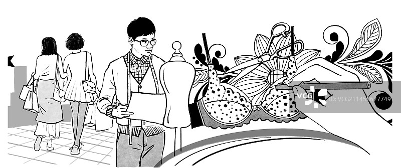 服装行业 设计师 内衣 女人图片素材