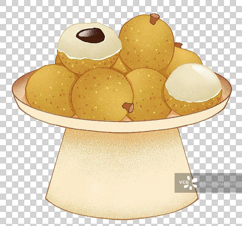 二十四节气美食白露水果龙眼桂圆元素图片素材