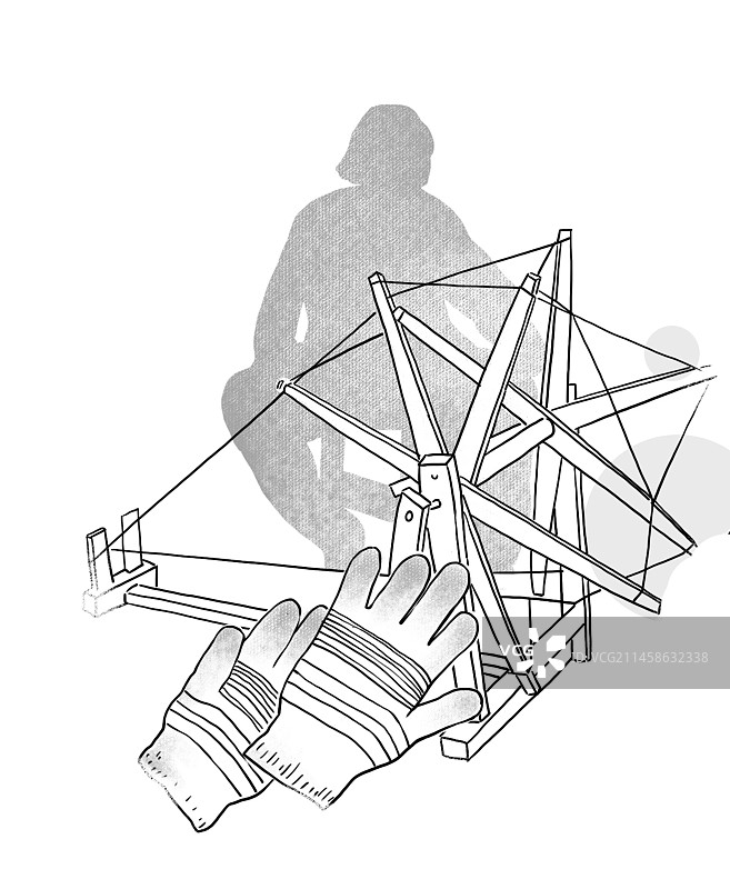 母亲 织布机图片素材