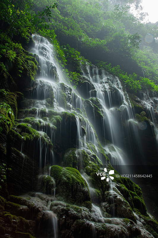 峡谷瀑布图片素材