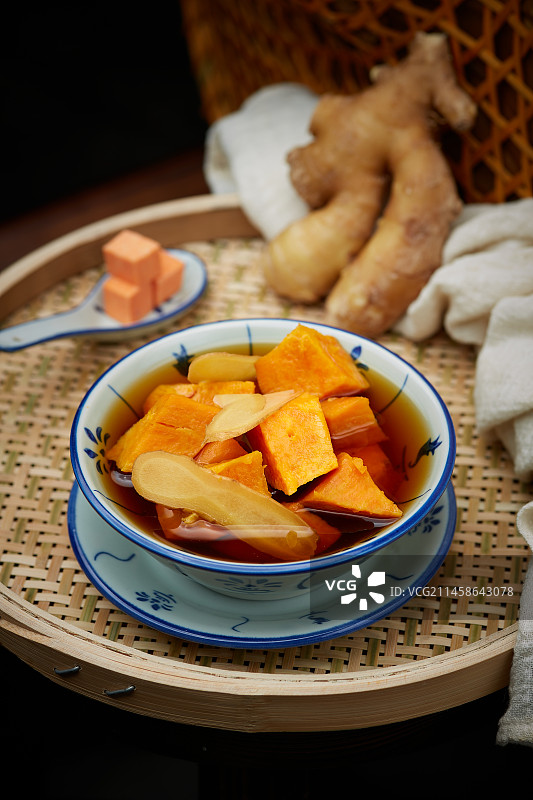 生姜红薯红糖水图片素材