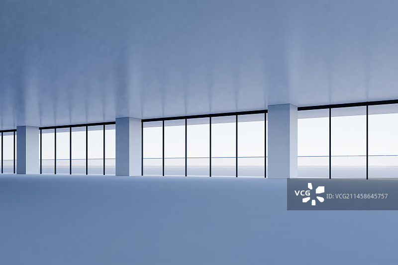 现代建筑写字楼内部 白色办公空间图片素材