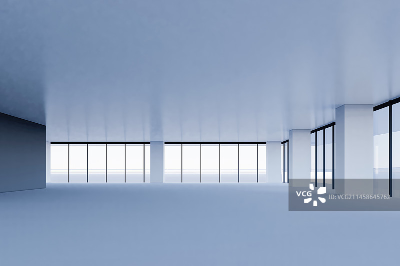 现代建筑写字楼内部 白色办公空间图片素材