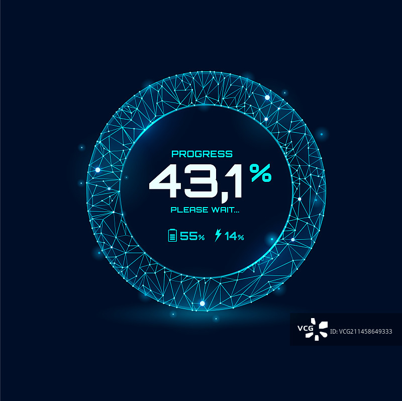 霓虹仪表盘速度加载进度条图片素材