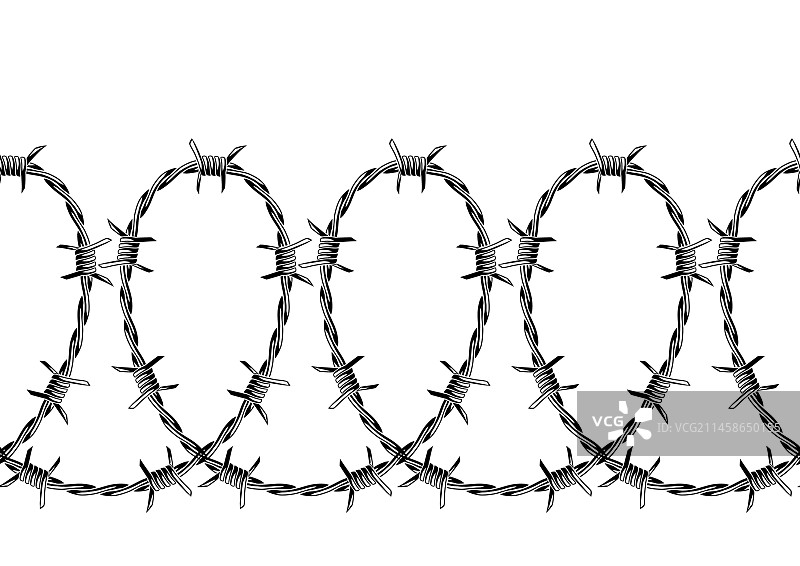 锋利的铁丝网无缝图案图片素材