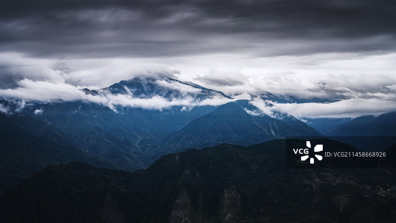 水墨远山图片素材