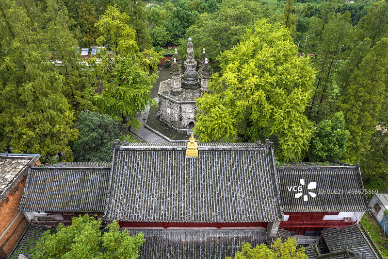 中国湖北省襄阳市襄城区广德寺多宝塔图片素材