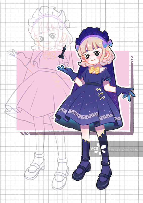 穿礼服的女孩图片素材