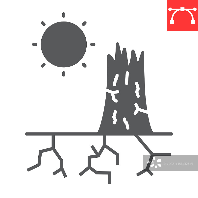 干旱矢量图标图片素材