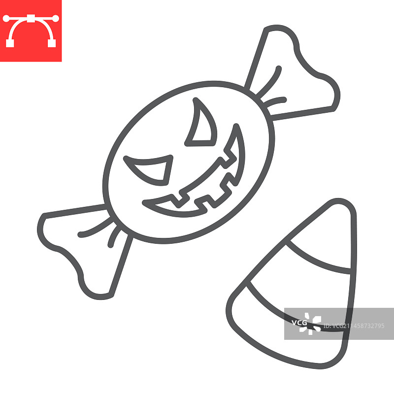 糖果线性图标图片素材