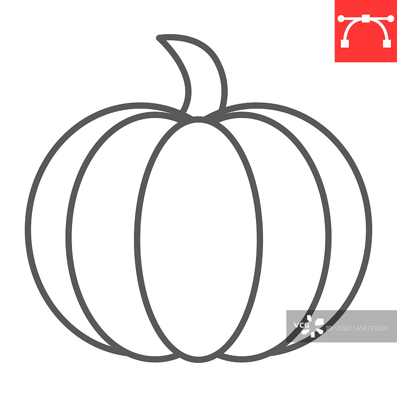 南瓜线条图标图片素材