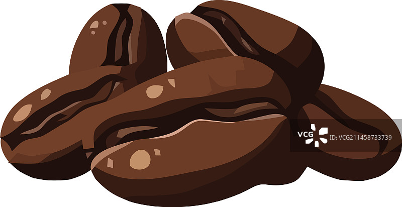 有机背景上的美食咖啡豆图标图片素材