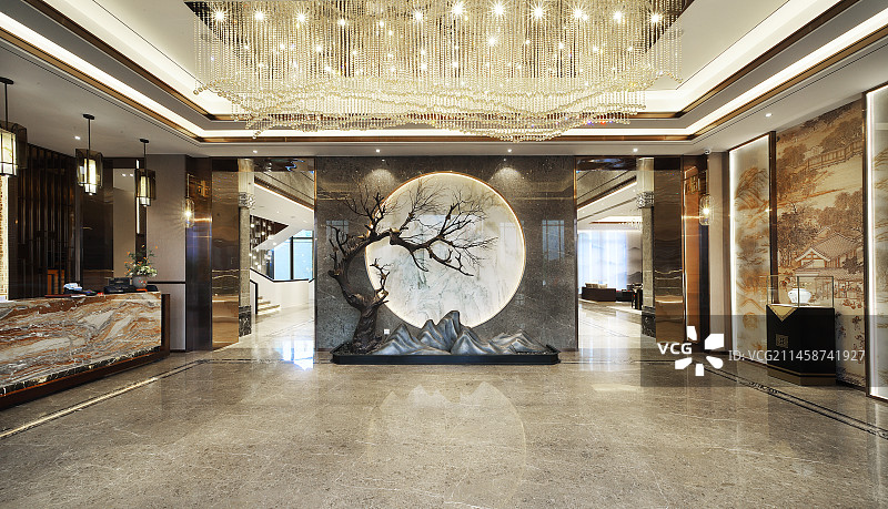 现代中式风格门厅图片素材
