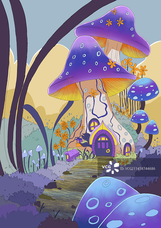 蘑菇屋图片素材