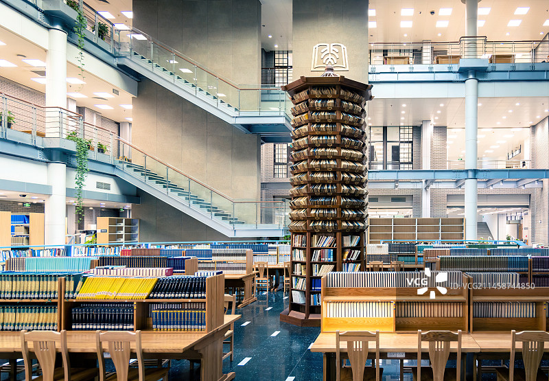 北京大学图书馆通识参阅厅图片素材