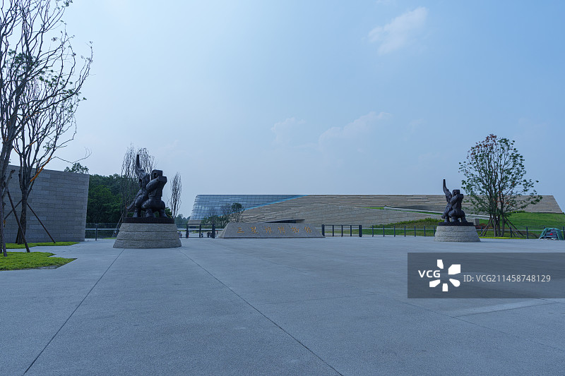 四川广汉三星堆新馆馆内外图片素材