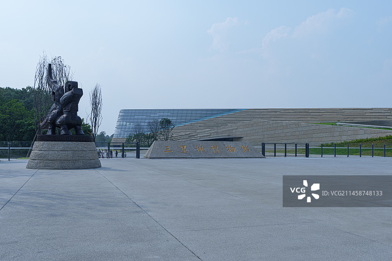 四川广汉三星堆新馆馆内外图片素材